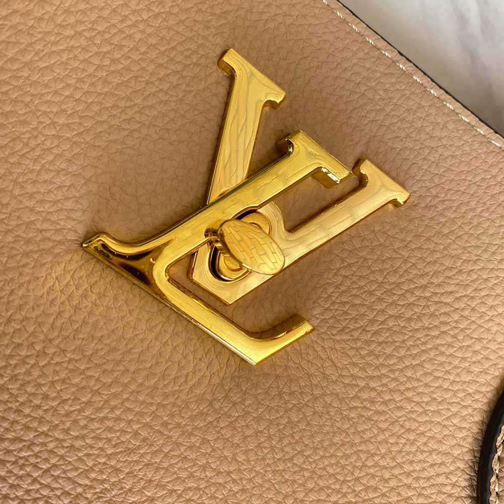 Replica Louis Vuitton Lockme Shopper M57346 Beige/Black/Green