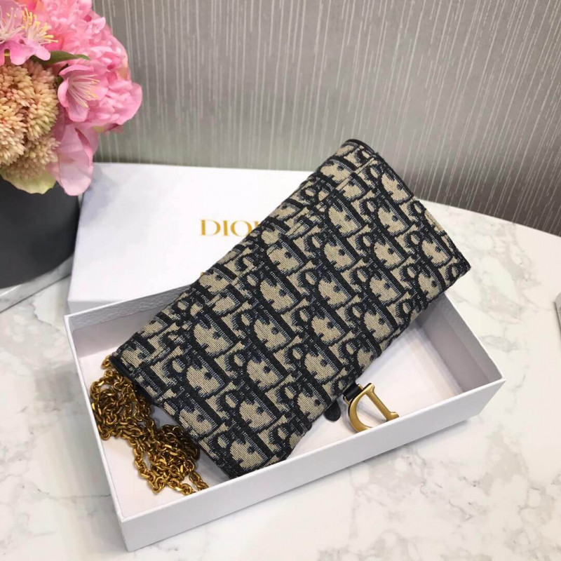Replica Christian Dior Saddle Long Wallet On Chain S5614