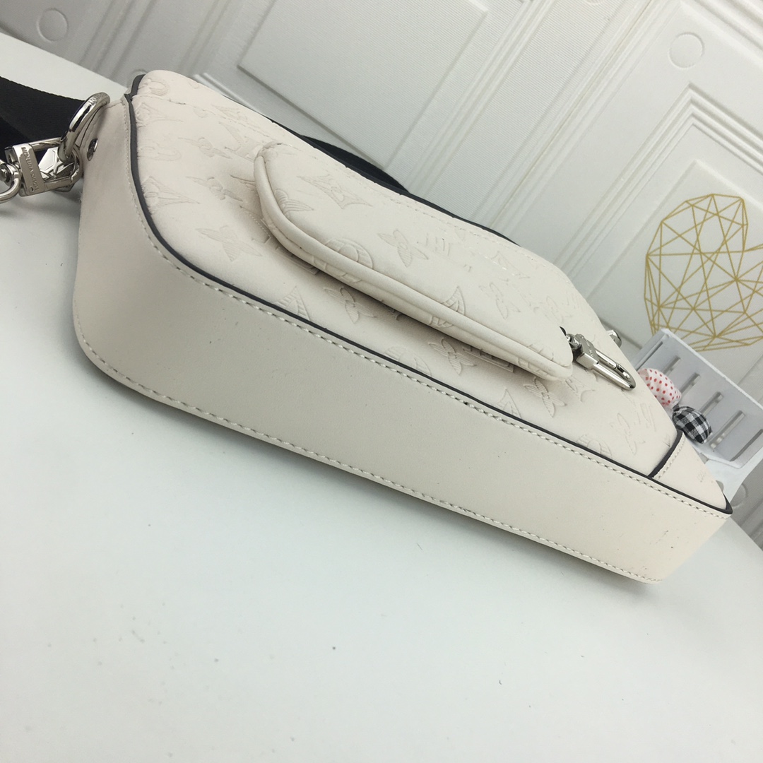 Replica Louis Vuitton Trio Messenger Embossed M69443 White/Black