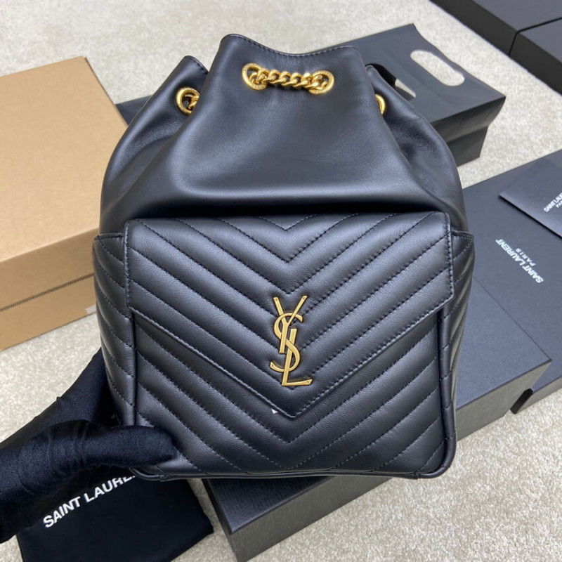 Replica Ysl Saint Laurent Joe Backpack 672609 In Black Lambskin