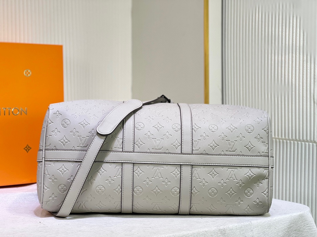 Replica Louis Vuitton Keepall Bandouliere 50- Silver