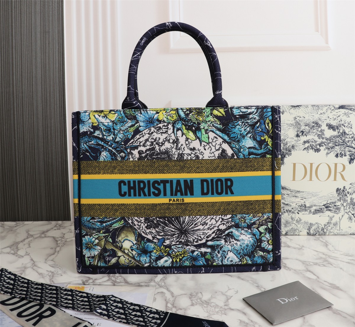 Replica Dior Blue Medium/Large Dior Book Tote- 36/42Cm