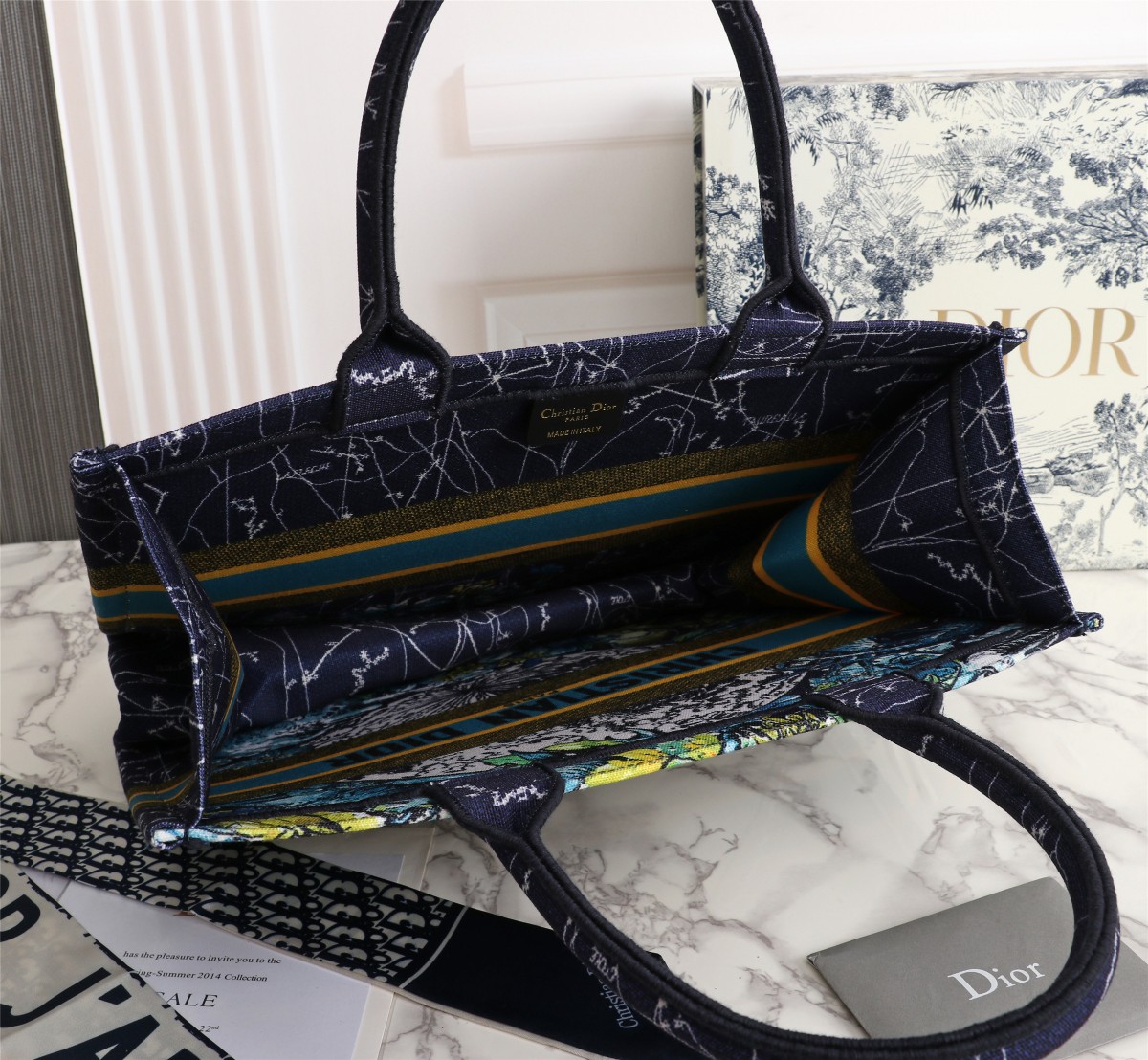 Replica Dior Blue Medium/Large Dior Book Tote- 36/42Cm