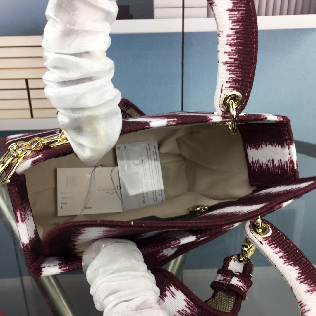 Replica Dior Medium Lady D-Lite Bag Blue/Red/O