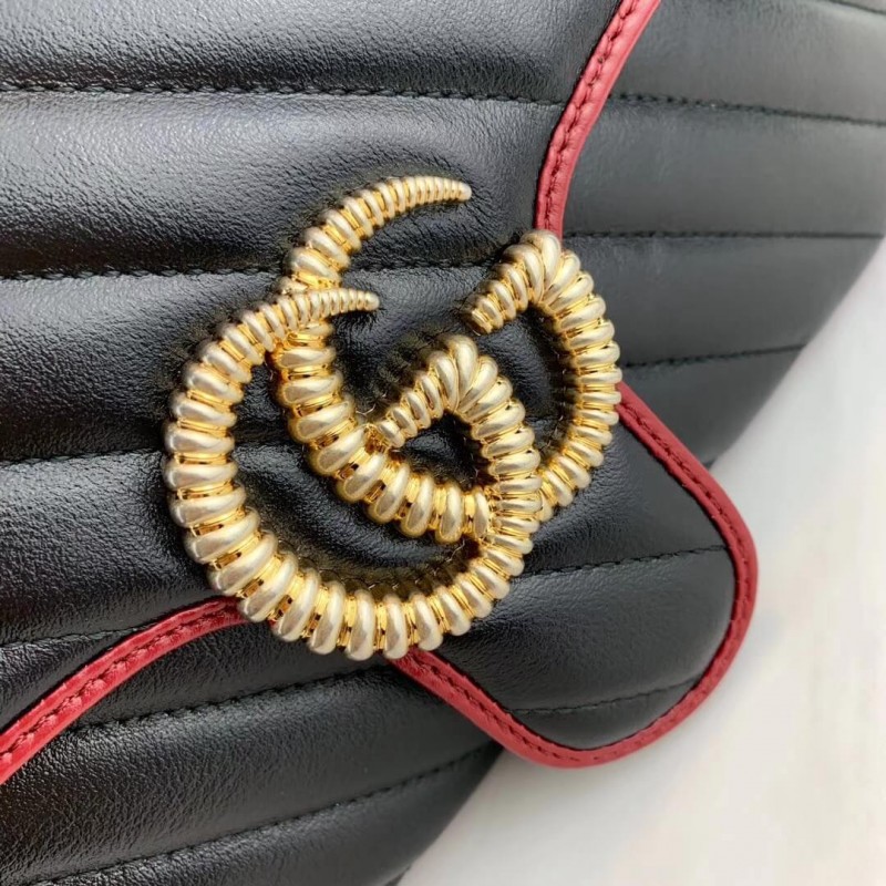 Replica Gucci Gg Marmont Small Shoulder Bag 443497 Black