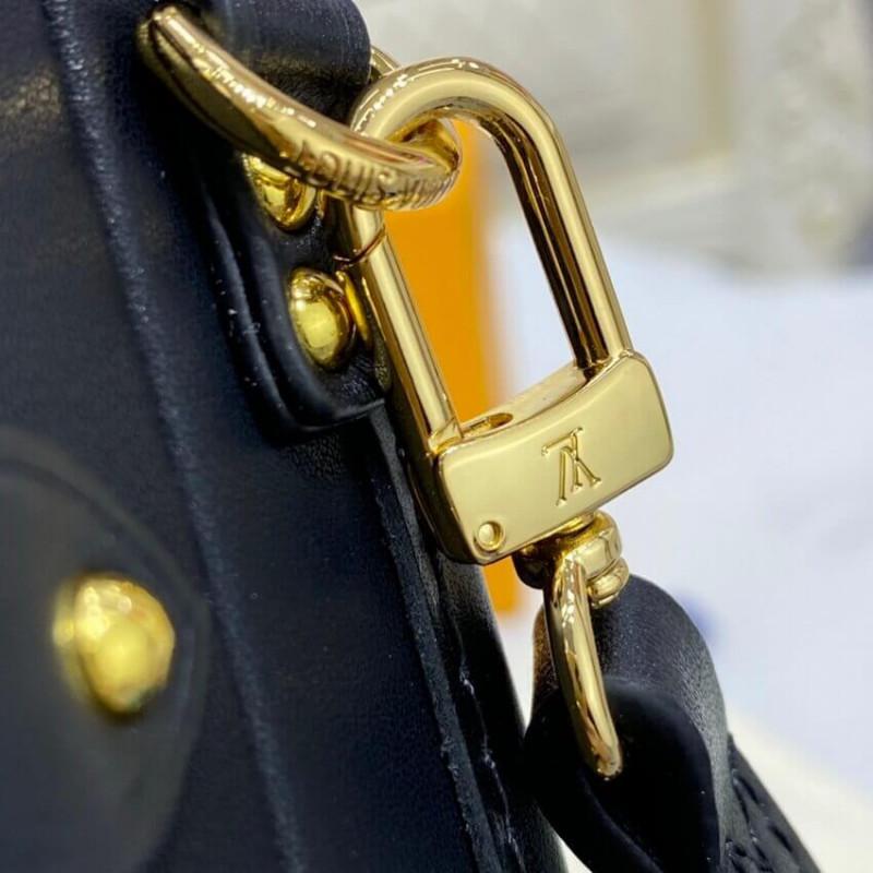 Replica Louis Vuitton Petite Malle Monogram Metal Bag M57817