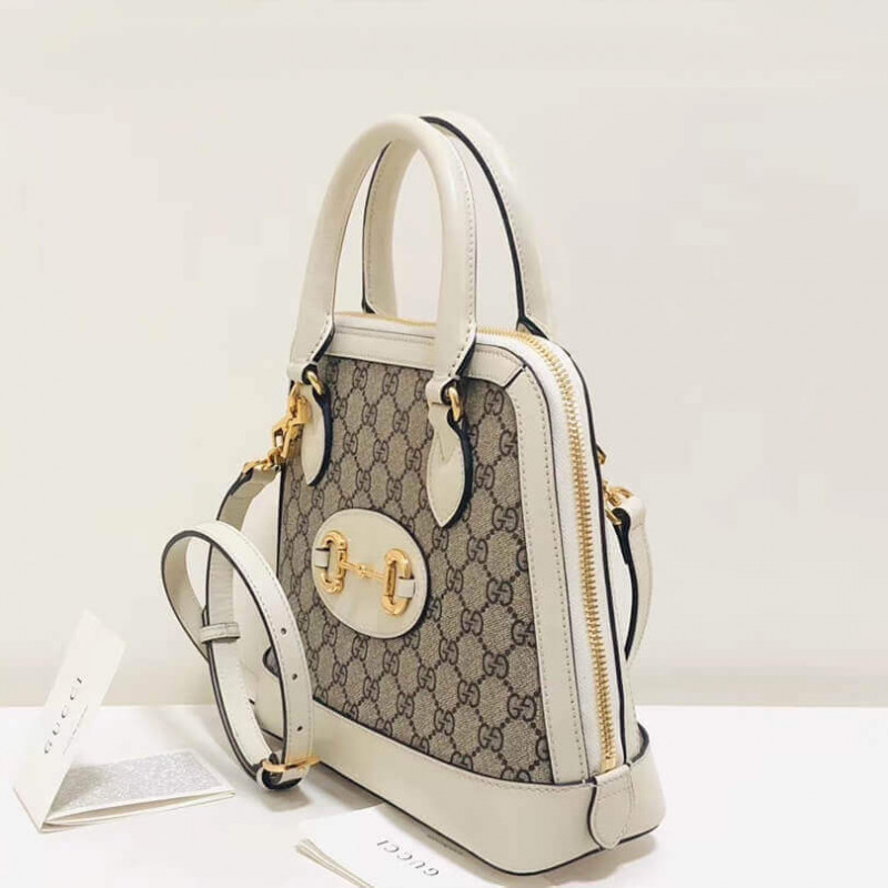 Replica Gucci 1955 Horsebit Gg Supreme Small Top Handle Bag 621220