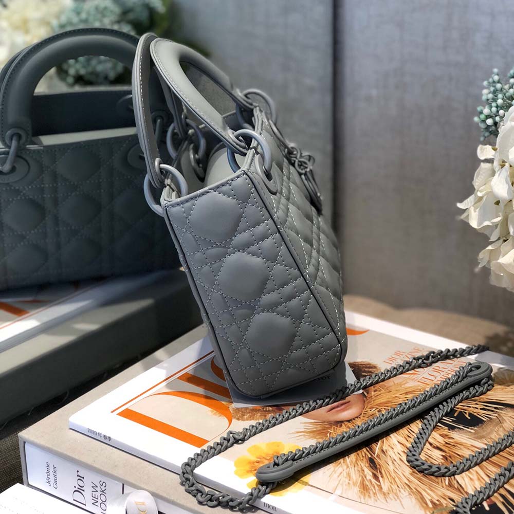 Replica Dior Aaa-Mini Lady Dr Bag Pure-Black/Pink/Grey