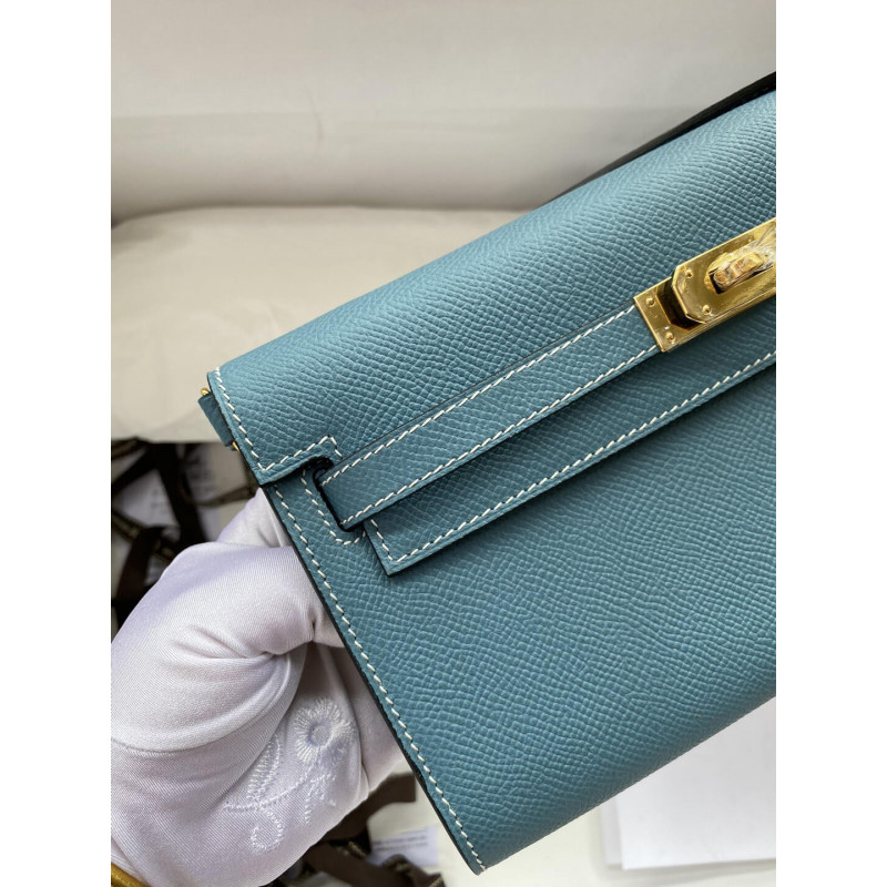 Replica Hermes Kelly Wallet To Go Woc 499041 Blue