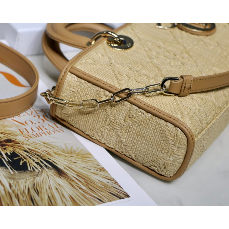 Replica Christian Dior Lady D-Joy Bag Natural Cannage Raffia M05400