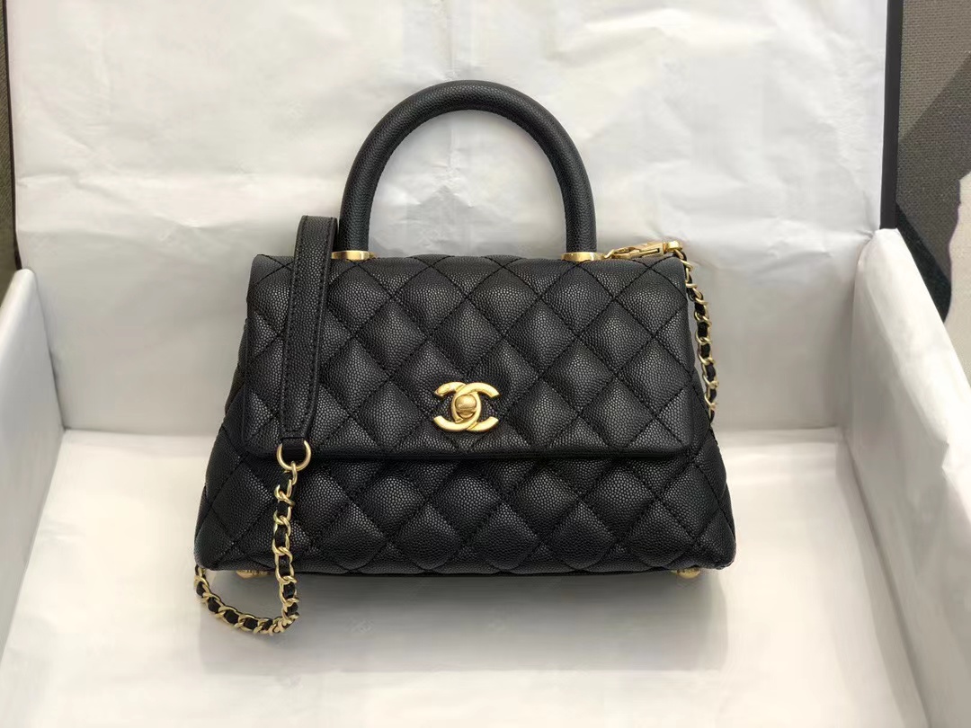 Replica Chanel Coco Handle Black 24*14*10Cm A92990