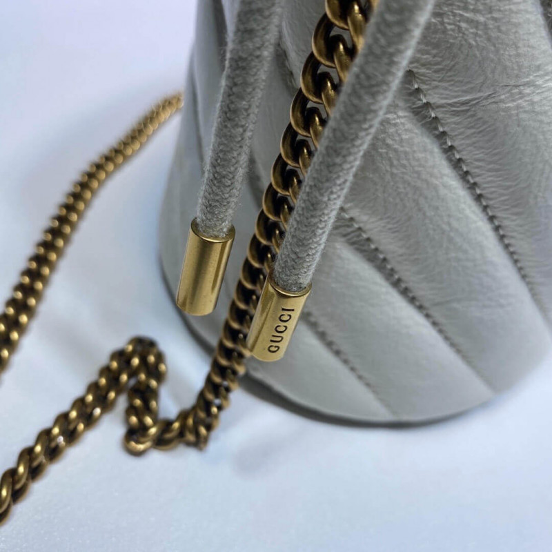 Replica Gucci Gg Marmont Mini Bucket Bag 575163 White