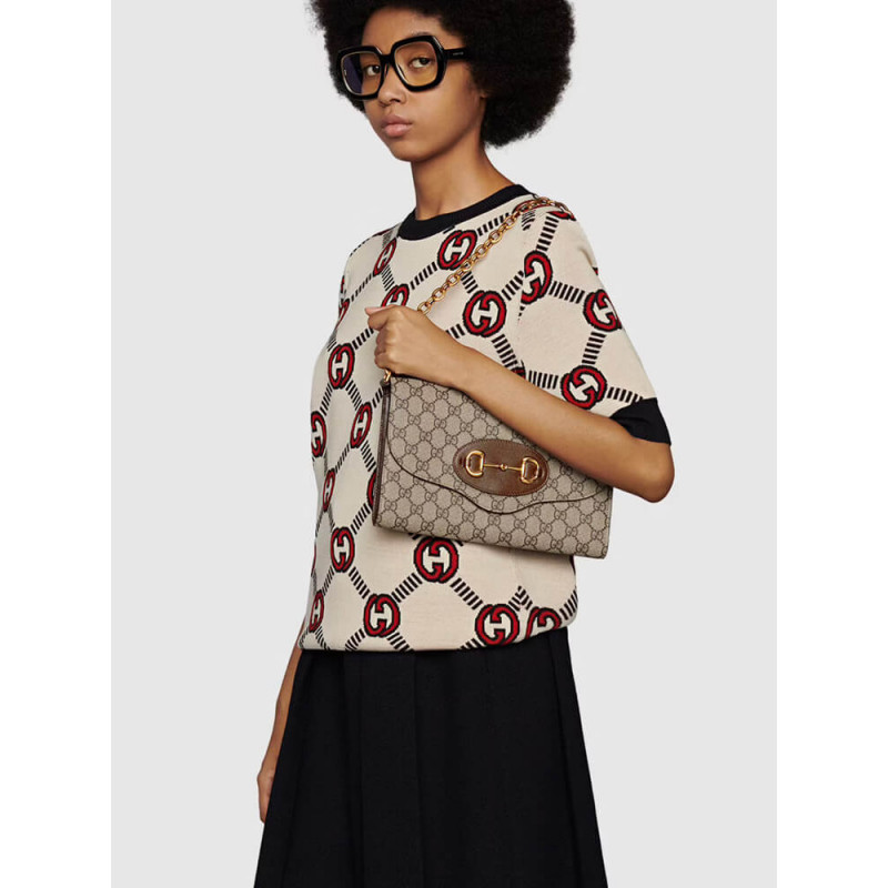 Replica Gucci Horsebit 1955 Small Bag In Gg Supreme 677286