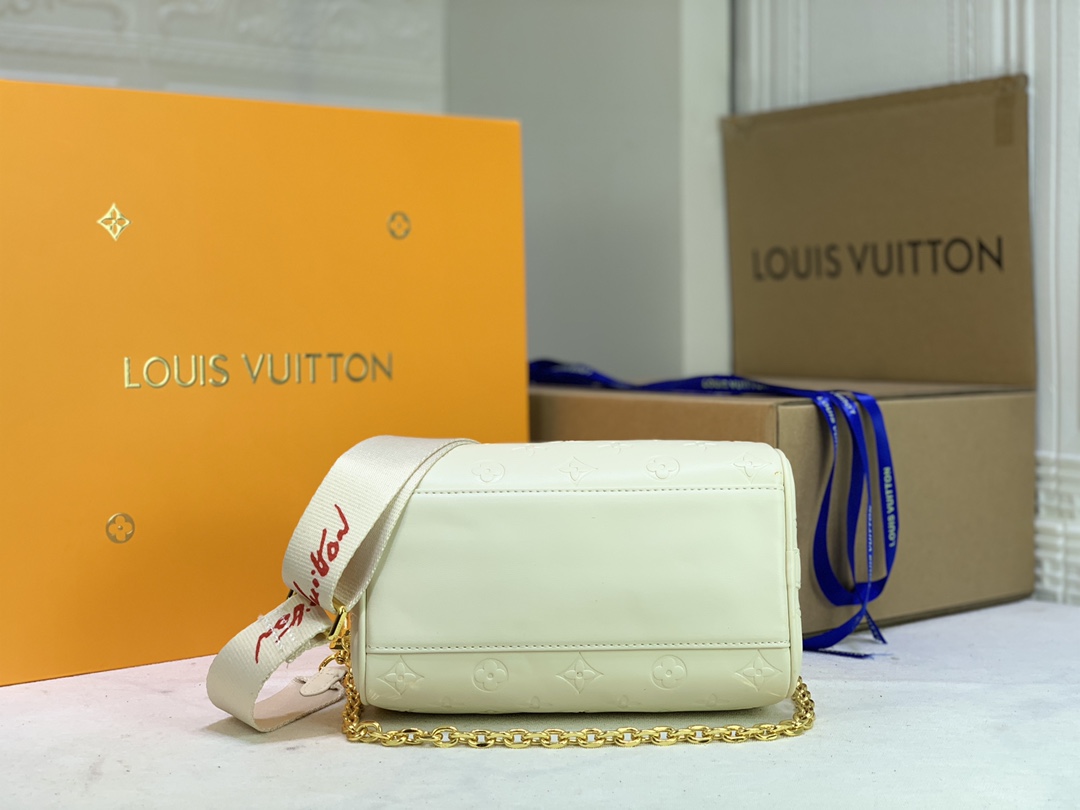 Replica Louis Vuitton Limited Edition Speedy Bandouliere 22 White/Pink