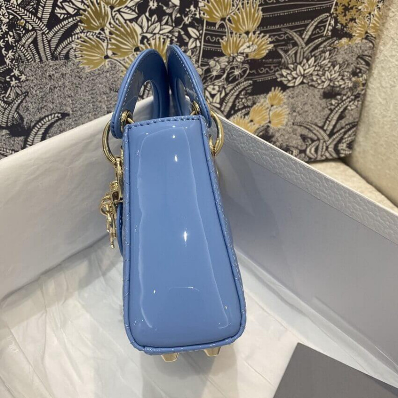 Replica Christian Dior Micro Lady Dior Bag In Patent Cannage Calfskin S0856