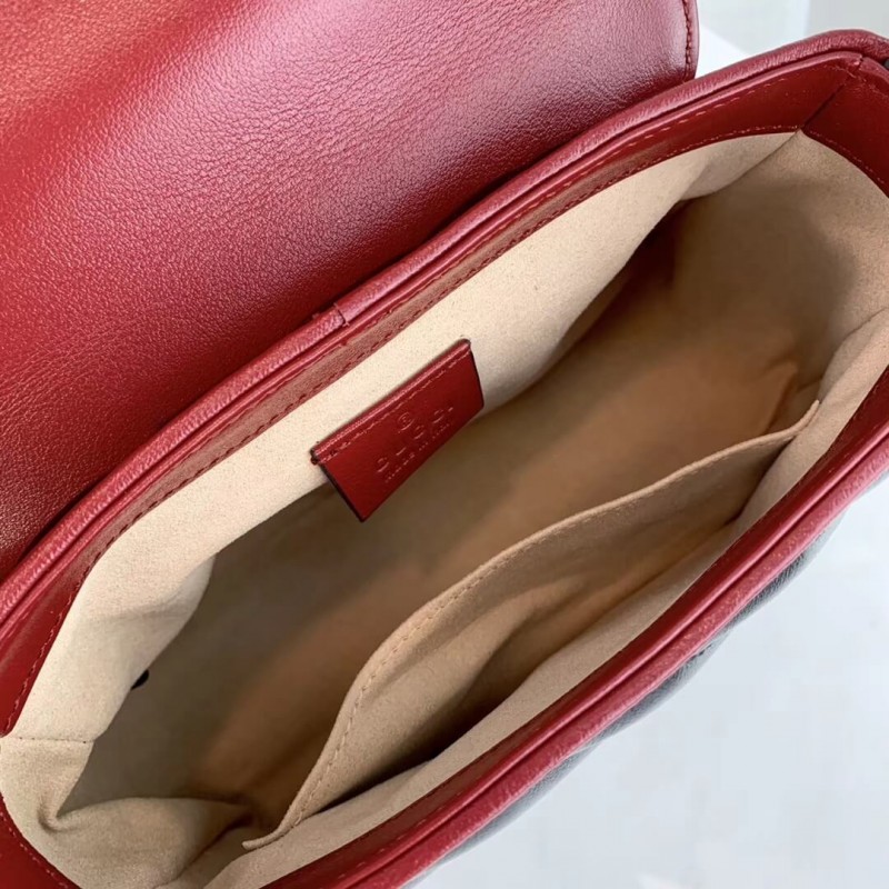 Replica Gucci Gg Marmont Mini Top Handle Bag 583571 Black