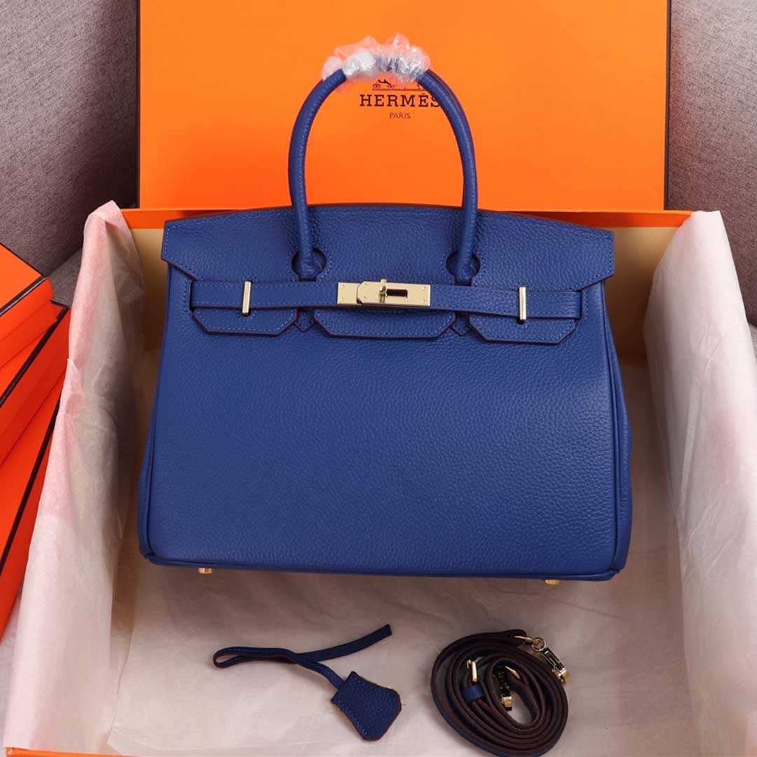 Replica Hermes Aaa-Birkin 25/30/35 Bag Beige/Orange/Navy