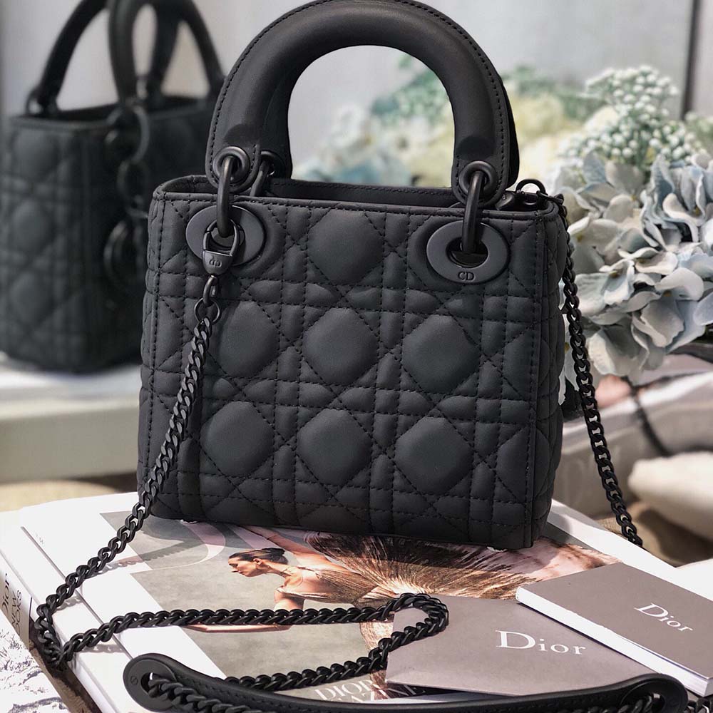Replica Dior Aaa-Mini Lady Dr Bag Pure-Black/Pink/Grey