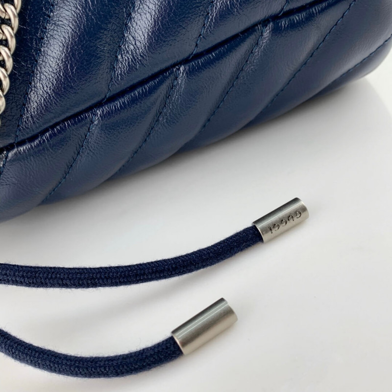 Replica Gucci Gg Marmont Mini Bucket Bag 573817 Blue