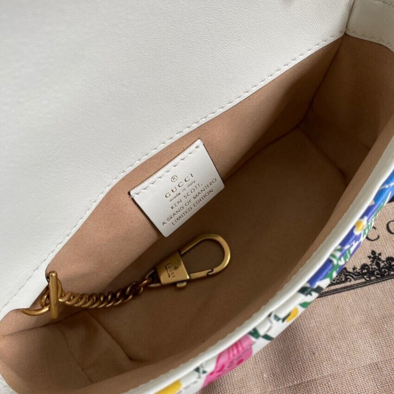 Replica Gucci Ken Scott Print Gg Marmont Super Mini Bag 476433