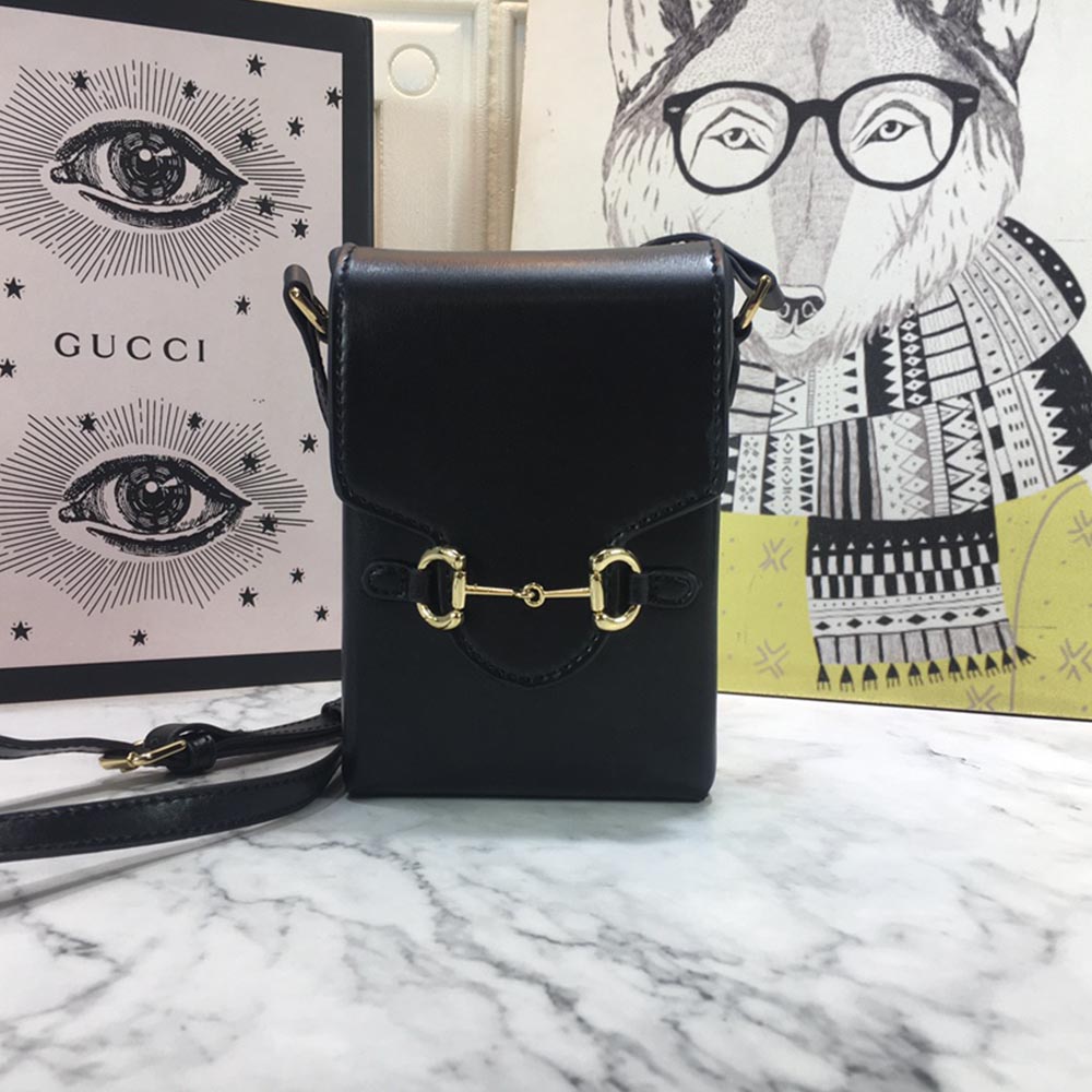 Replica Gucci Horsebit 1955 Mini Bag 625615 Blk/Red/Brown