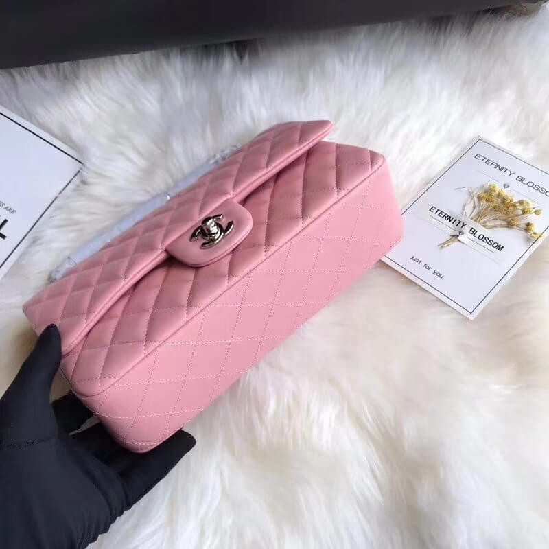Replica Chanel 1112 Pink Medium Size 2.55 Lambskin Leather Flap Bag