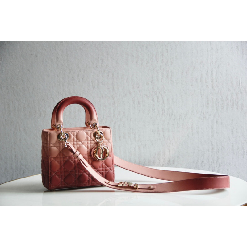 Replica Lady Dior My Abcdior Bag In Pink Gradient Cannage Lambskin M0538