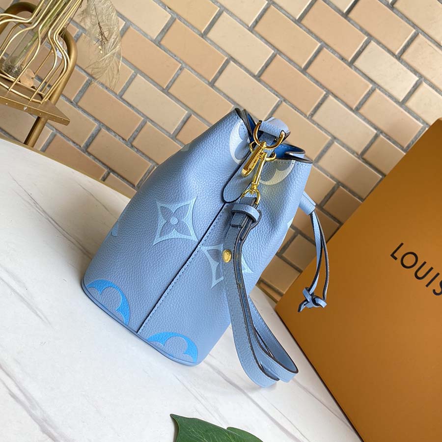 Replica Louis Vuitton Neonoe Bb Bucket Bag Blue/Beige/Pink