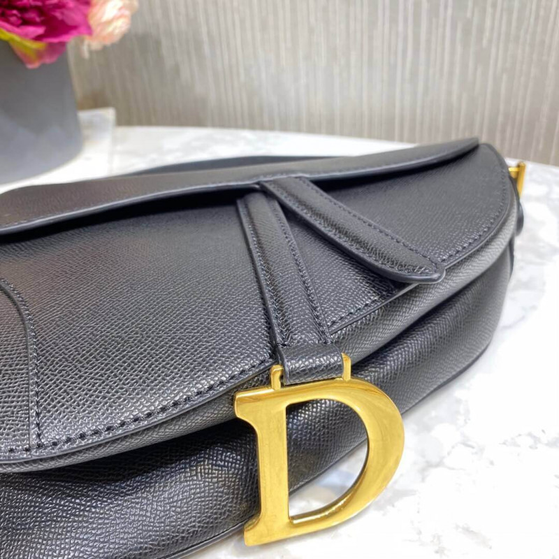 Replica Christian Dior Saddle Bag In Grained Calfskin M0446