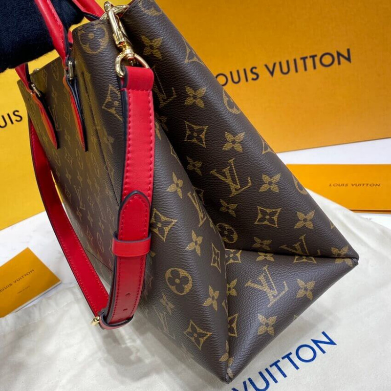 Replica Louis Vuitton Monogram Canvas Flower Tote M43553 Red
