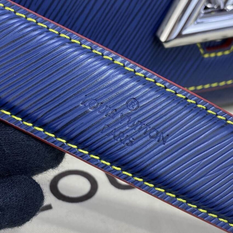 Replica Louis Vuitton Epi Leather Twist Mm M50282 Navy Blue/Red