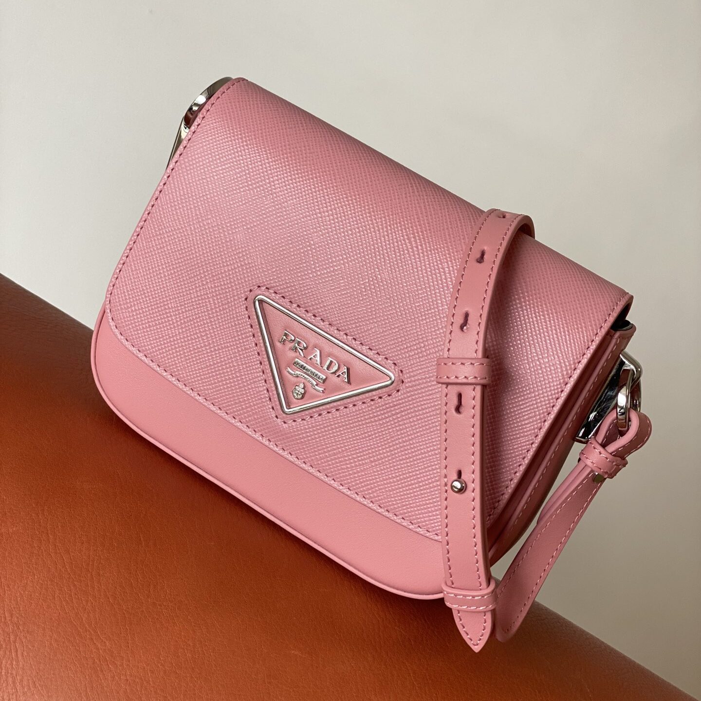 Replica Prada Saffiano Leather Identity Shoulder Bag