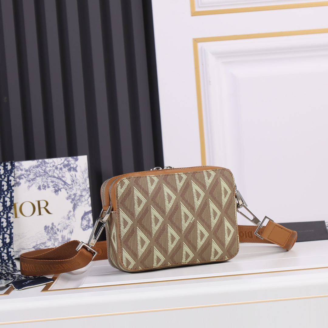 Replica Dior Messenger Pouch- Brown/Gray