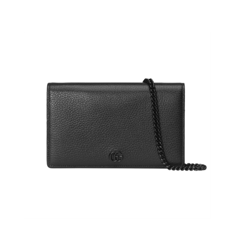 Replica Gucci Textured Leather Gg Marmont Mini Chain Bag 497985