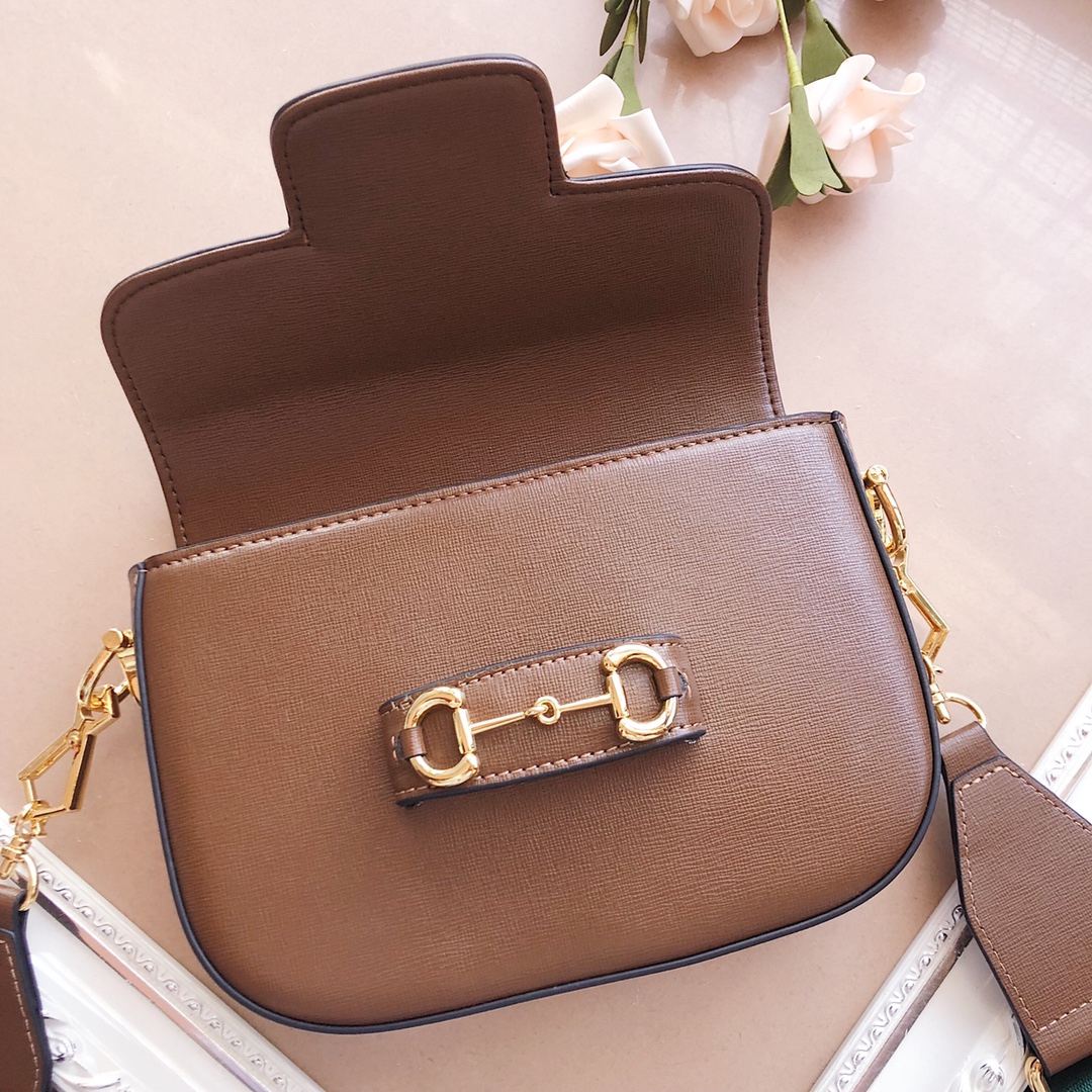 Replica Gucci Horsebit 1955 Mini Bag Brown/Black/White