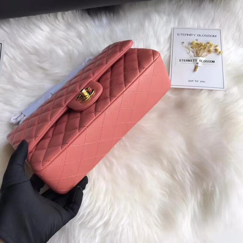 Replica Chanel 1112 Rose Quartz Medium Size 2.55 Lambskin Leather Flap Bag