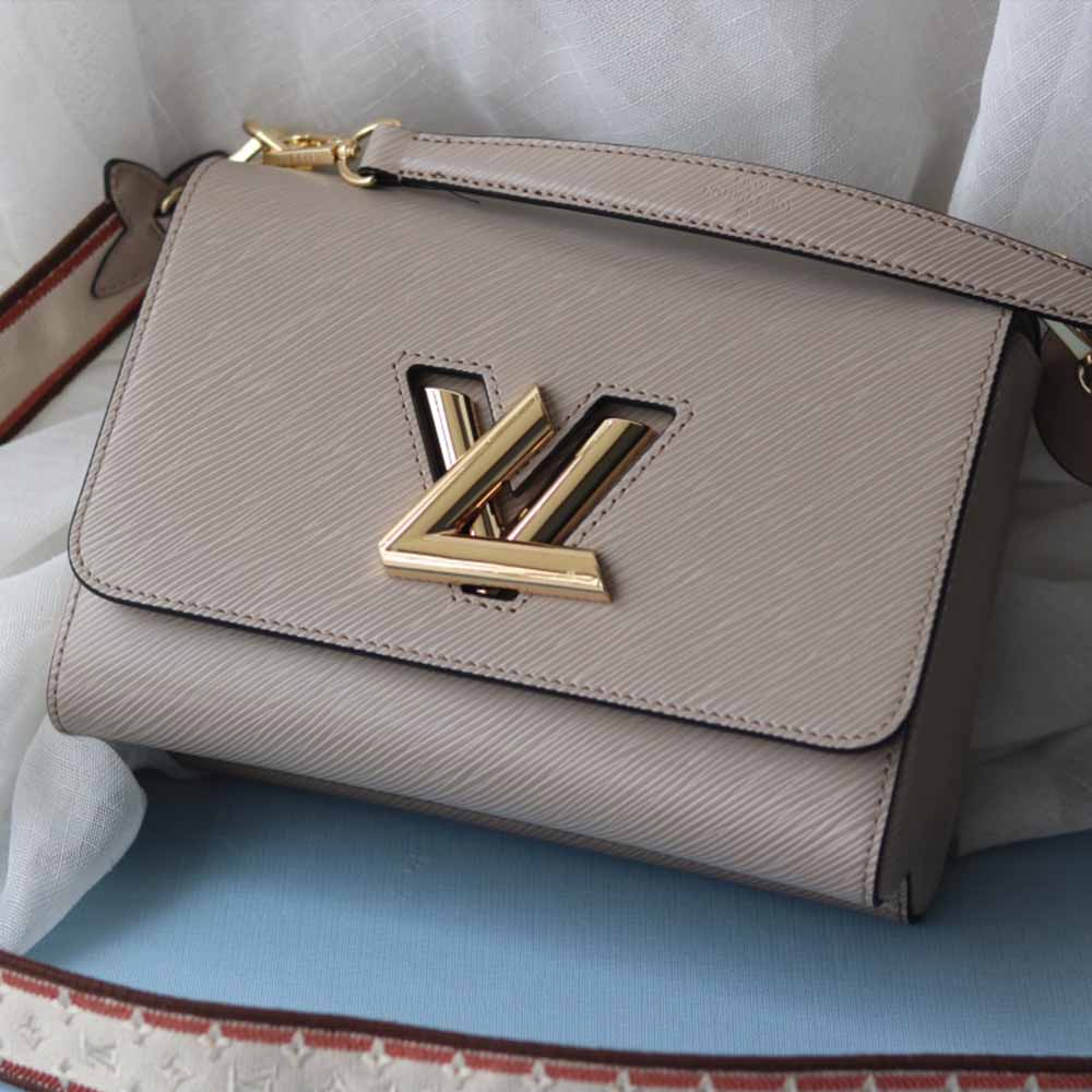 Replica Louis Vuitton Twist Mm M57050 Beige/Black/Pink