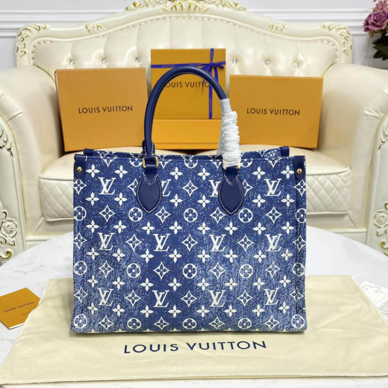 Replica Louis Vuitton Monogram Jacquard Denim Onthego Gm M59608