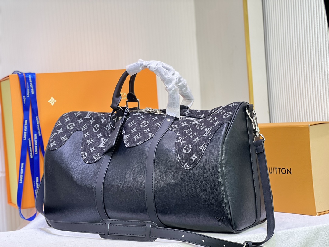 Replica Louis Vuitton Keepall Bandouliere 50 M45975 Black