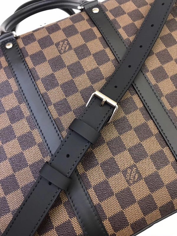 Replica Louis Vuitton Porte-Documents Voyage Pm N41466 Brown Plaid