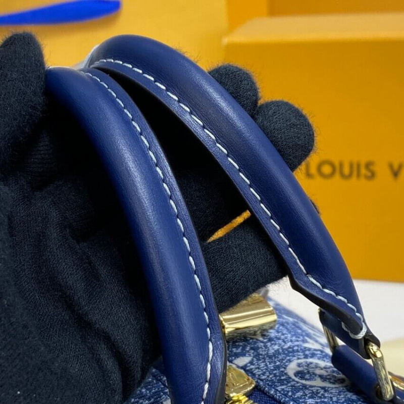 Replica Louis Vuitton Monogram Jacquard Denim Speedy Bandouliere 25 M59609