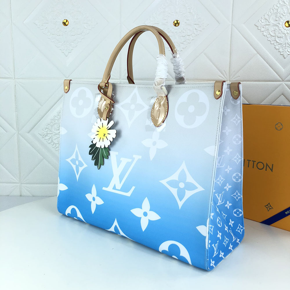 Replica Louis Vuitton Onthego Gm Blue/Pink/Mist