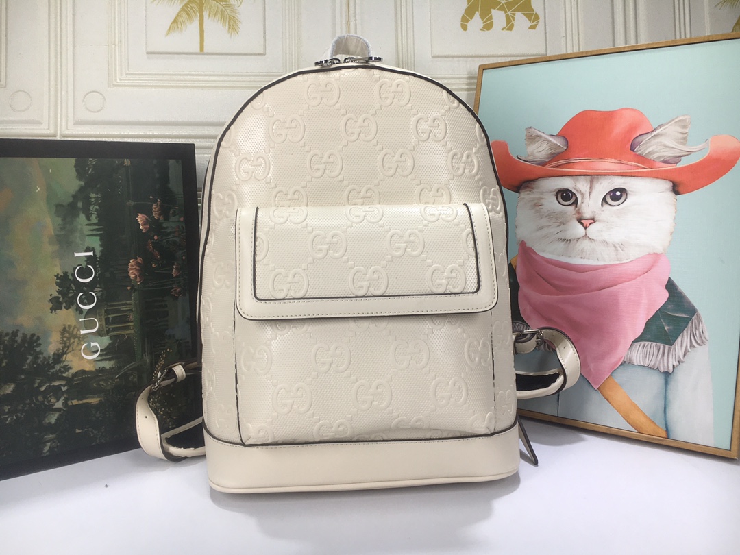 Replica Gucci Double G Embossed Backpack