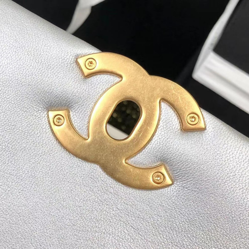 Replica Chanel 19 Flap Bag As1160 Silver