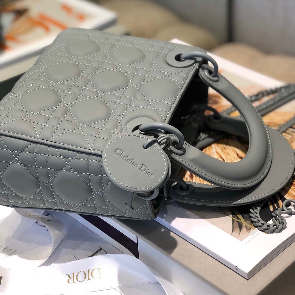 Replica Dior Aaa-Mini Lady Dr Bag Pure-Black/Pink/Grey