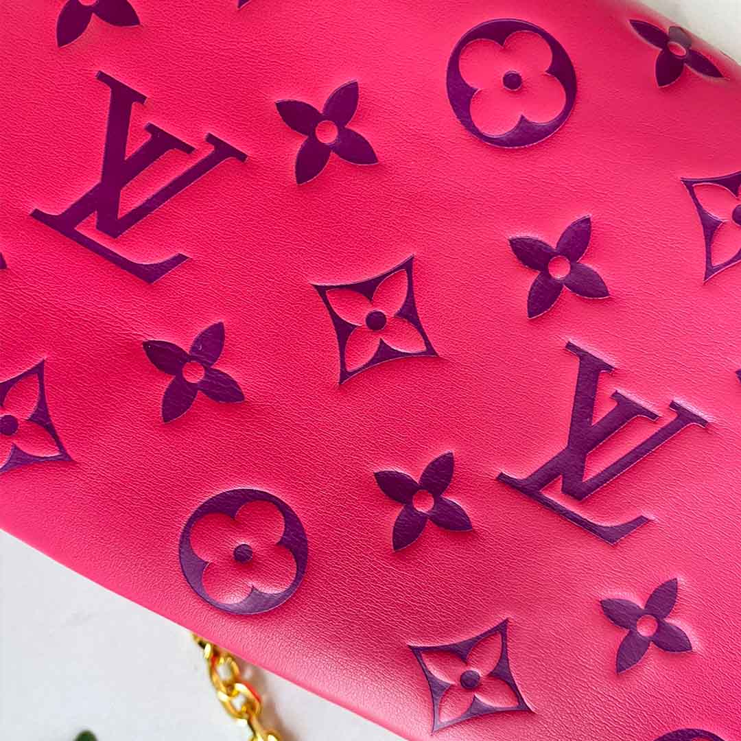 Replica Louis Vuitton Pochette Coussin M80742 Black/Blue/Rose