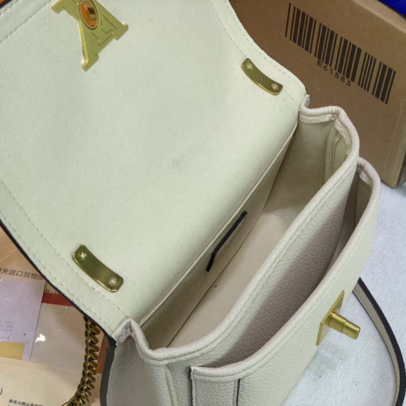 Replica Louis Vuitton Lockme Chain Pm Black/White/Pink