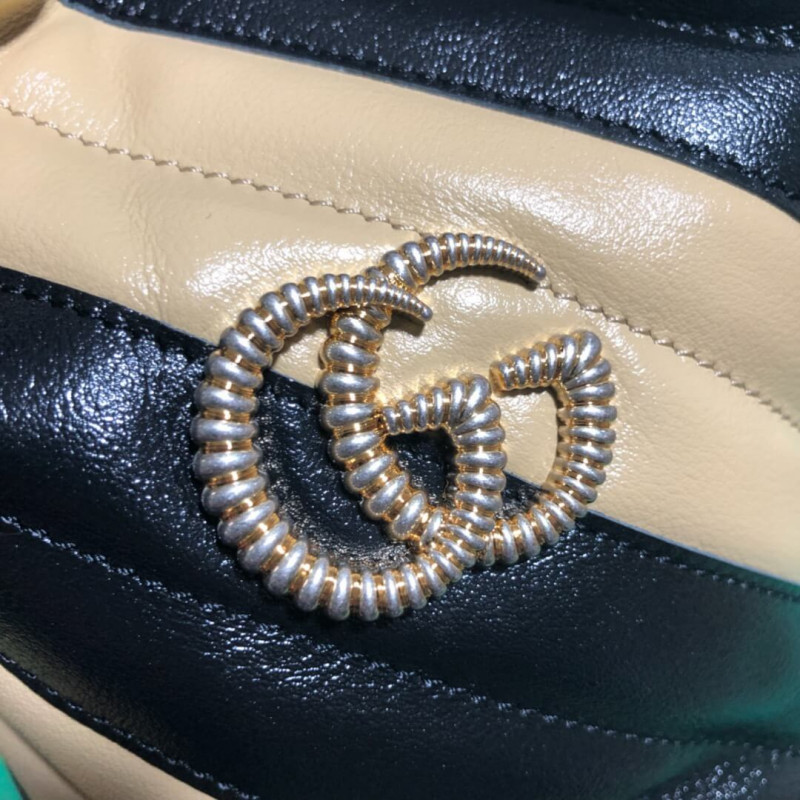 Replica Gucci Gg Marmont Mini Bucket Bag 575163 Beige/Black