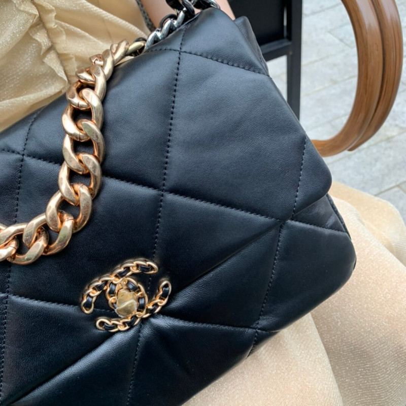 Replica Chanel 19 Large Lambskin Flap Bag As1161