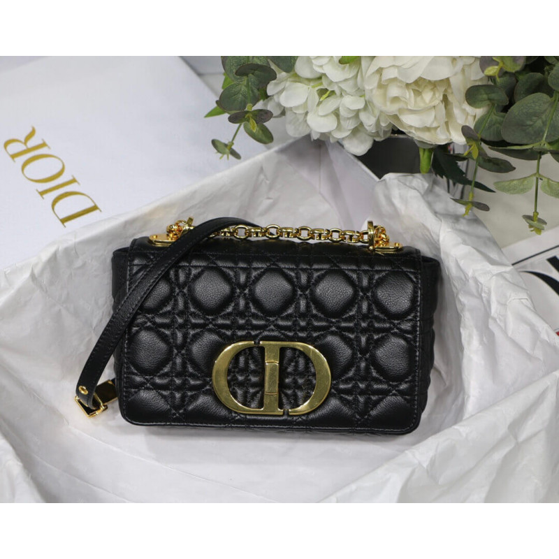 Replica Dior Small Caro Bag In Supple Cannage Calfskin M9241